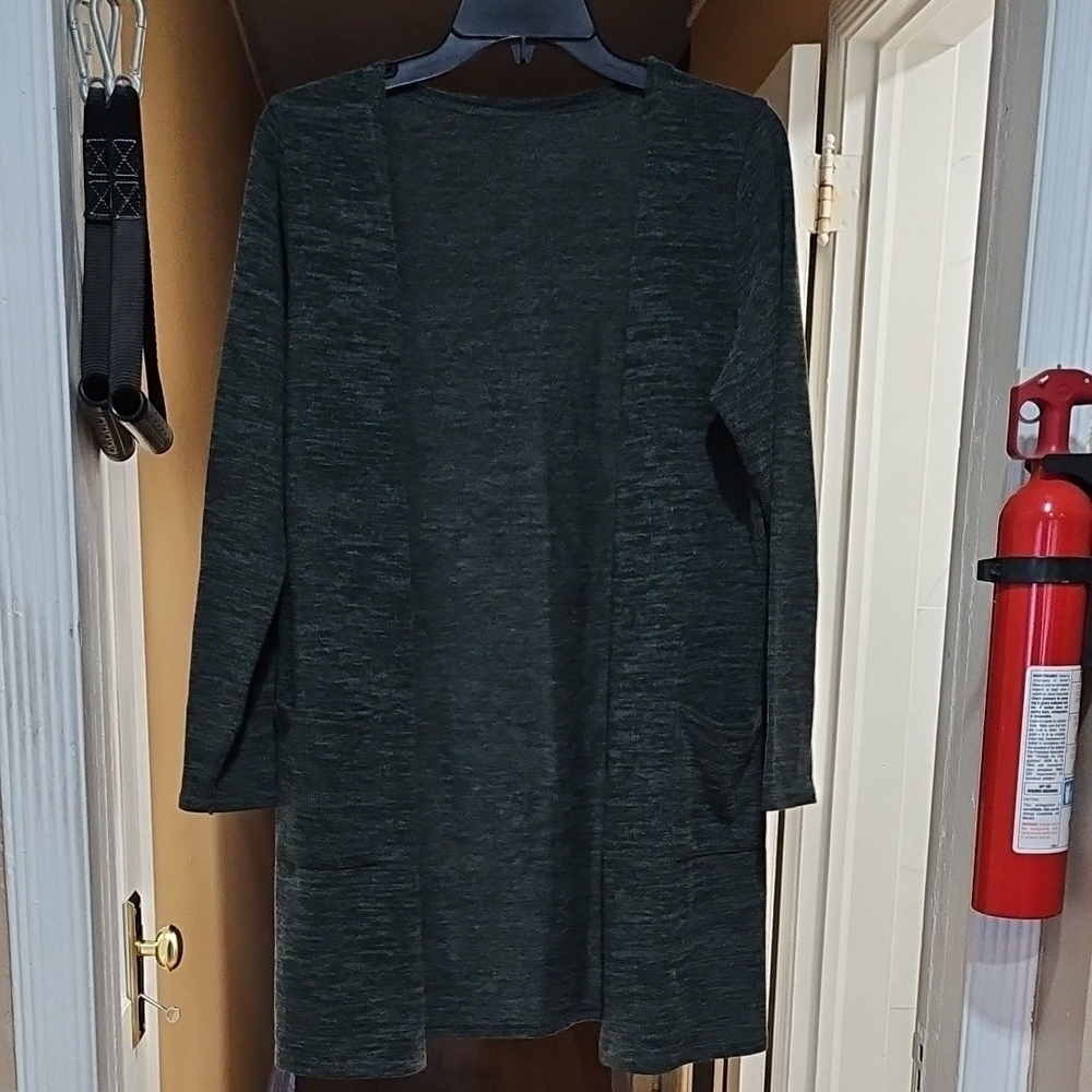 Dark Green Long Sleeve Cardigan